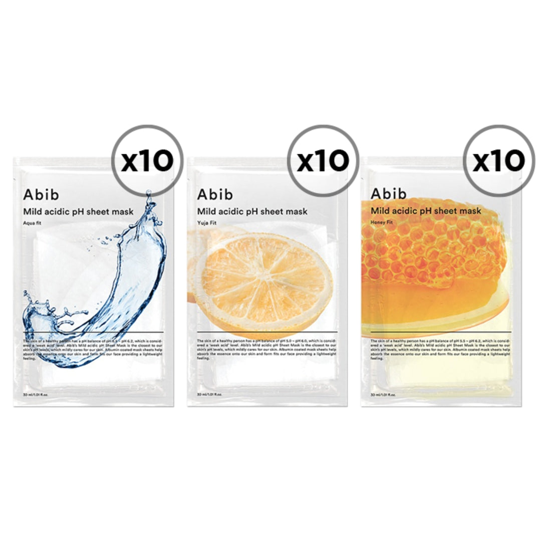 [30 Day Challenge] Abib MILD ACIDIC PH SHEET MASK 30pcs