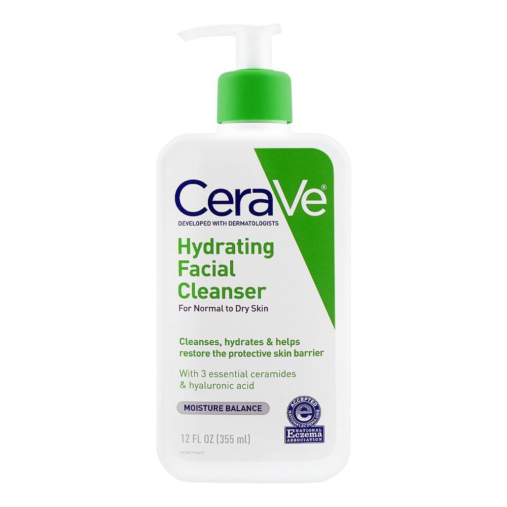 CeraVe Hydrating Facial Cleanser for Normal to Dry Skin 12 oz (237 ml)