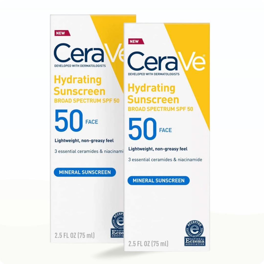 CeraVe Hydrating Sunscreen Spf 50 Face Sheer Tint 2.5 oz (75 ml)