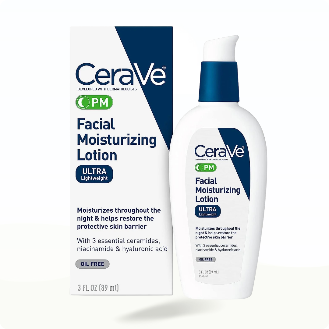 CeraVe Pm Facial Moisturizing Lotion For Night Time Ultra Lightweight 3 oz (89ml)