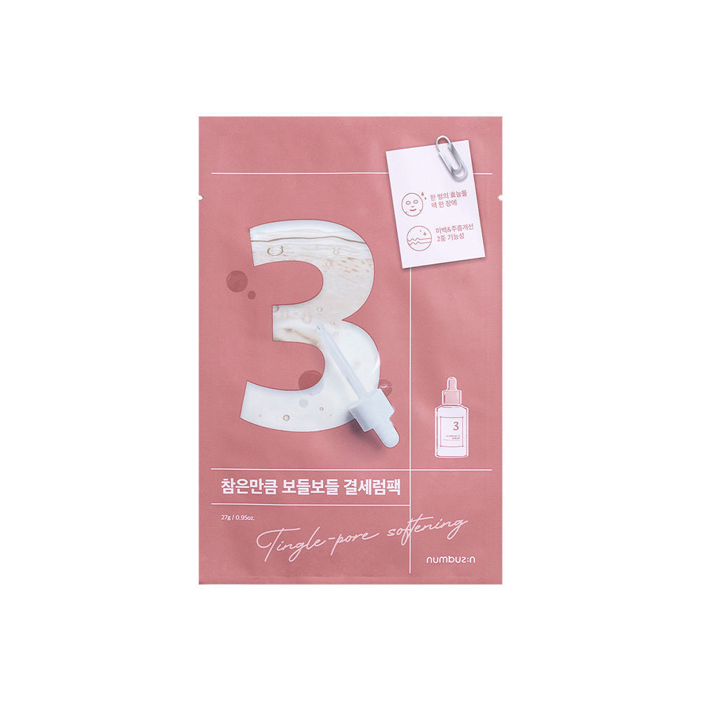 Numbuzin No.3 Tingle-Pore Softening Sheet Mask 4ea